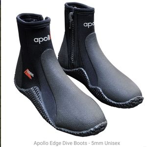 Apollo, Black Unisex, Dive Boots, Size XS